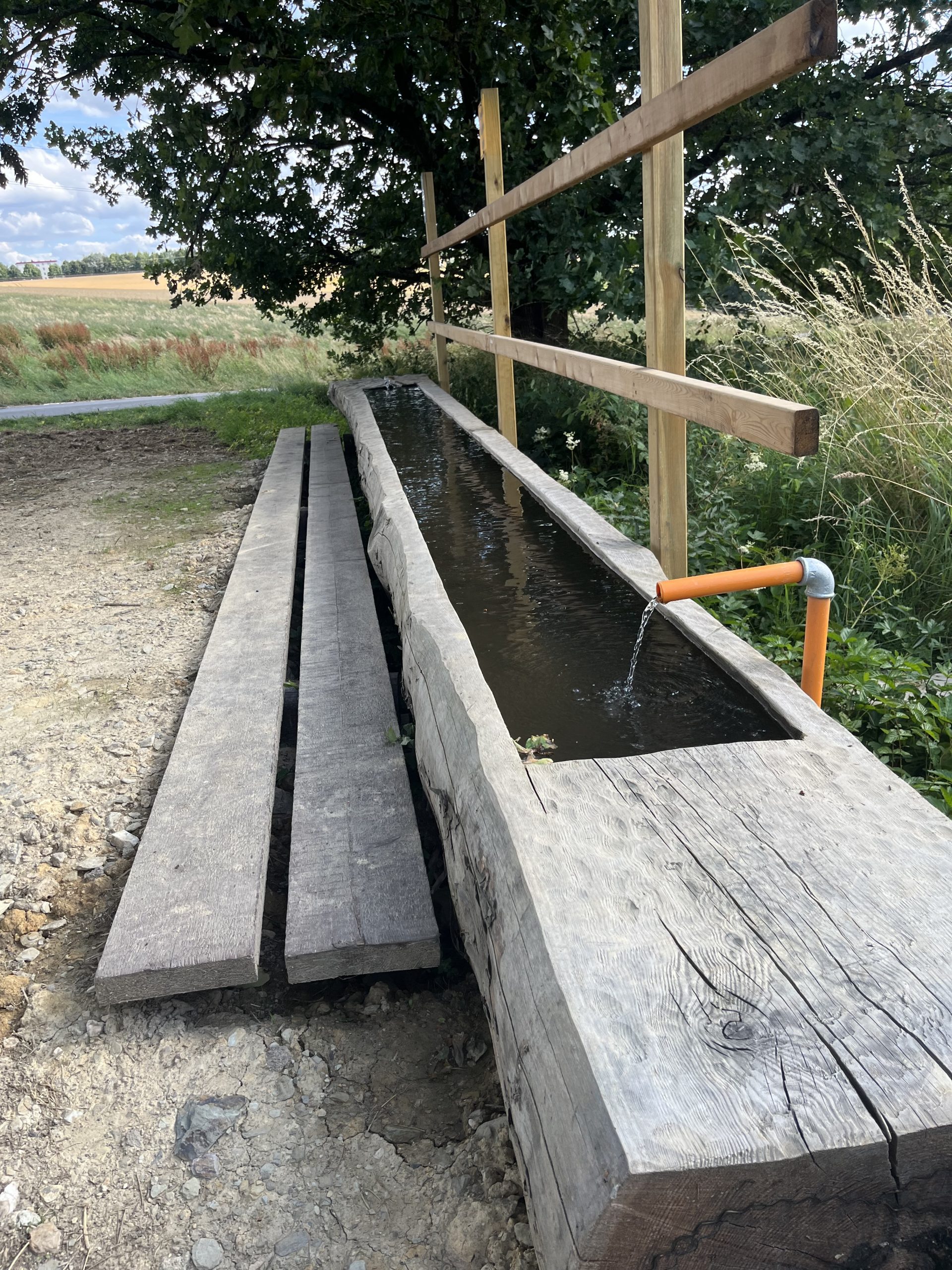 Wasserzulauf zum Tretbecken